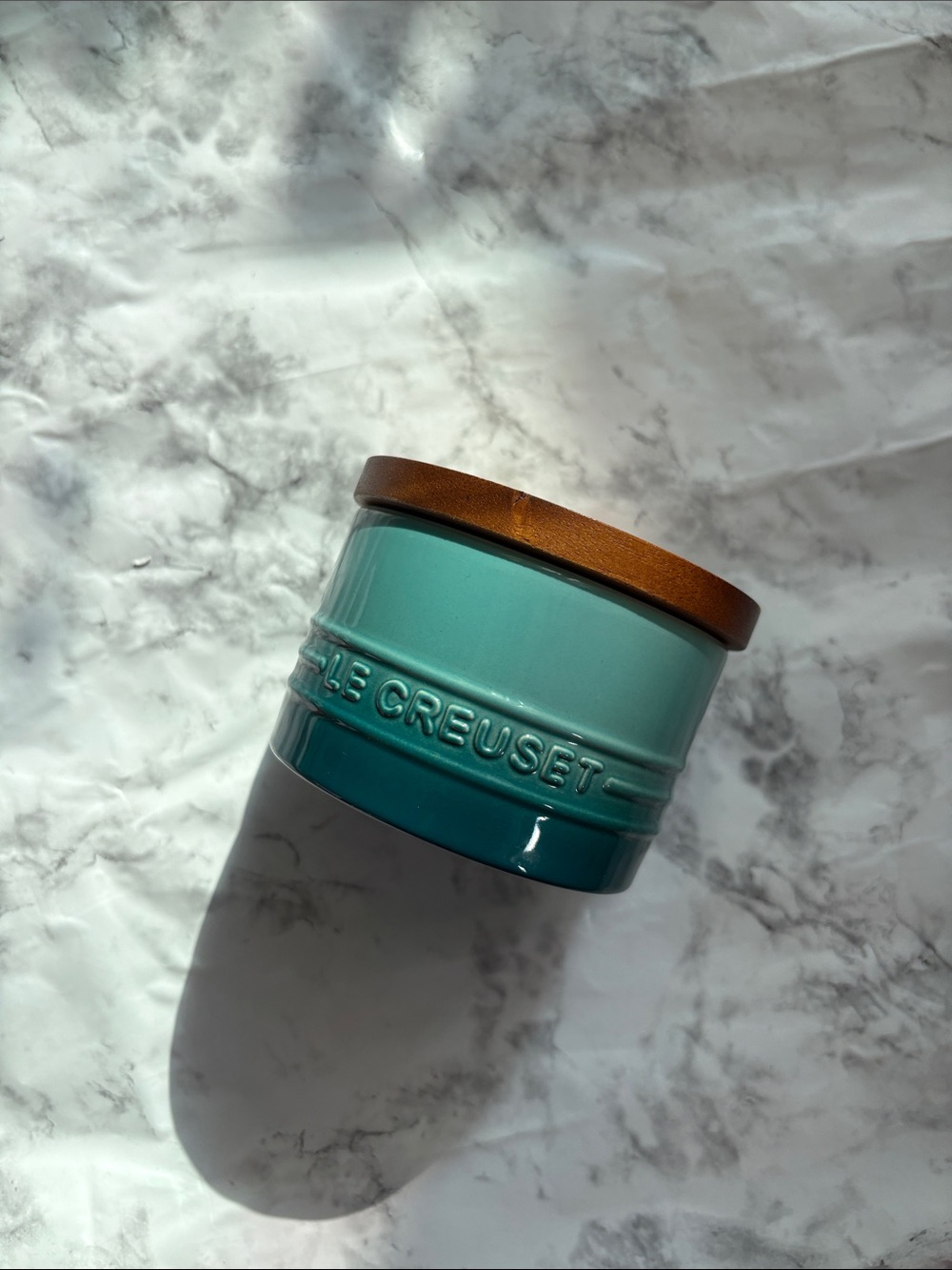 Le Creuset Signature Storage Canister with Wooden Lid Riviera
